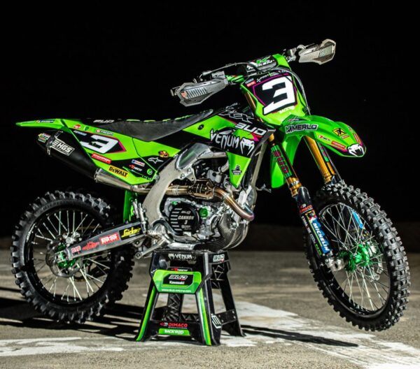 kit déco 450 250 kx kxf 2024 2025 2026 kawasaki motocross Team BUD racing 2025 réplica backyard mx decals stickers graphics autocollant adhesifs visuel