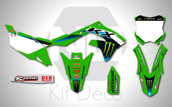 kit déco kawasaki 250 450 kxf 2019 2020 2021 2022 2023 2024 motocross ng factory 2025 mx decals stickers graphics autocollant adhesifs_Plan de travail 1