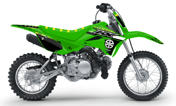 kit déco 110 klx 2010 2025 kawasaki ng racing series motocross decals stickers graphics autocollant adhésifs visuel_Plan de travail 1