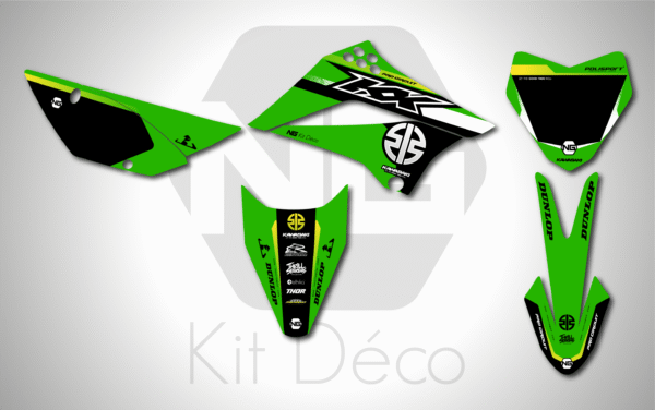 kit déco 110 klx 2010 2025 kawasaki ng racing series motocross decals stickers graphics autocollant adhésifs_Plan de travail 1
