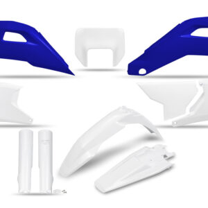 kit plastique husqvarna 125 250 300 350 450 501 te fe 2024 2025 2026 heritage kit complet enduro ufo bleu blanc