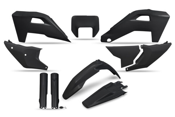 kit plastique husqvarna 125 250 300 350 450 501 te fe 2024 2025 2026 heritage kit complet enduro ufo noir