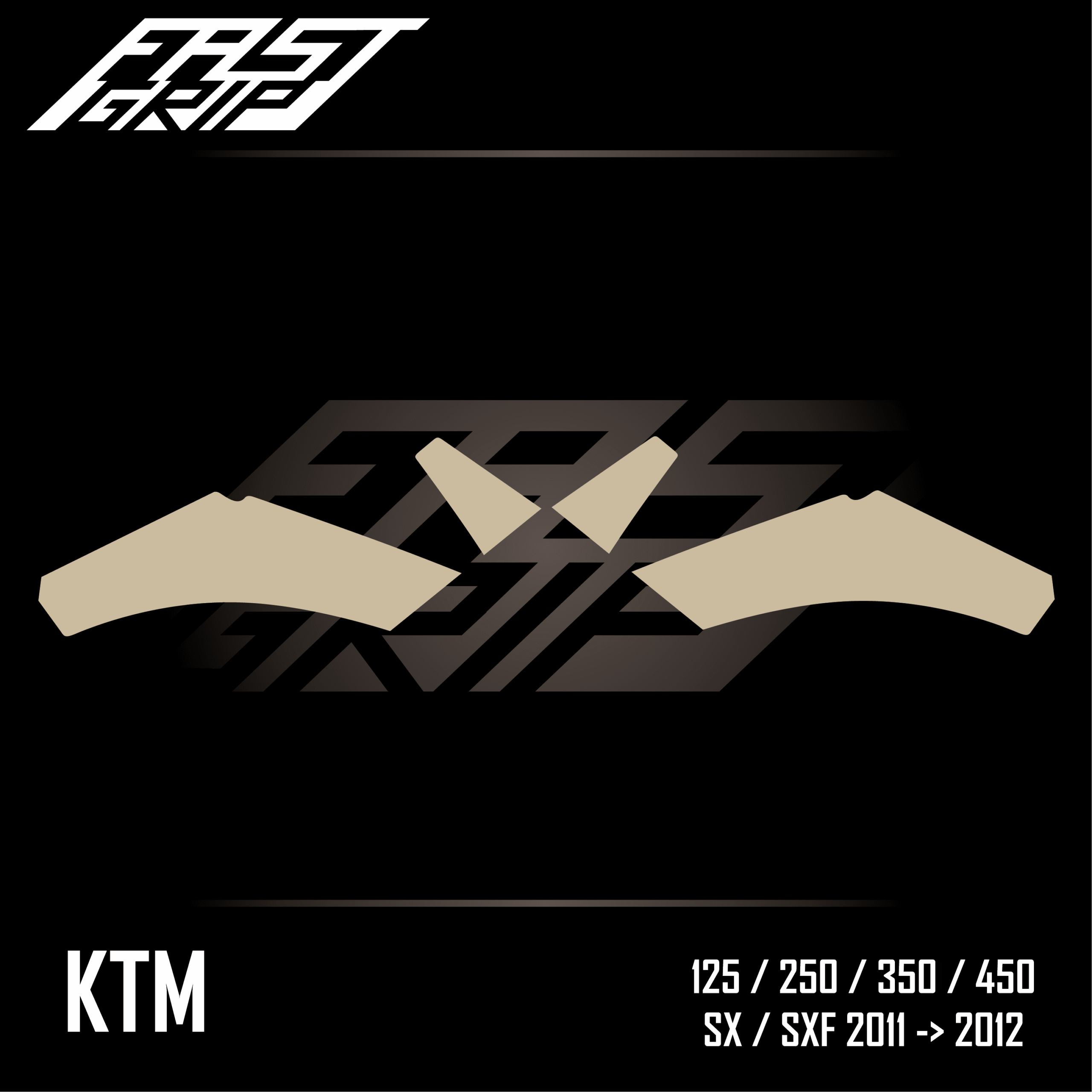 fast grip ktm 125 250 350 450 sx sxf 2011 2012 protections ouies de radiateur full grip_Plan de travail 1