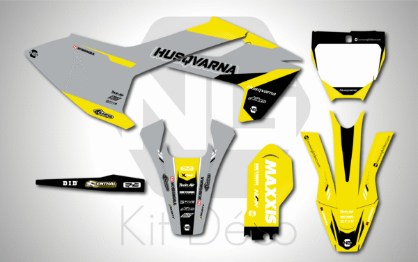 kit déco husqvarna 85 tc 2018 2019 2020 2021 2022 2023 2024 ng motocross bionic séries mx decals stickers graphics autocollant adhesifs_Plan de travail 1