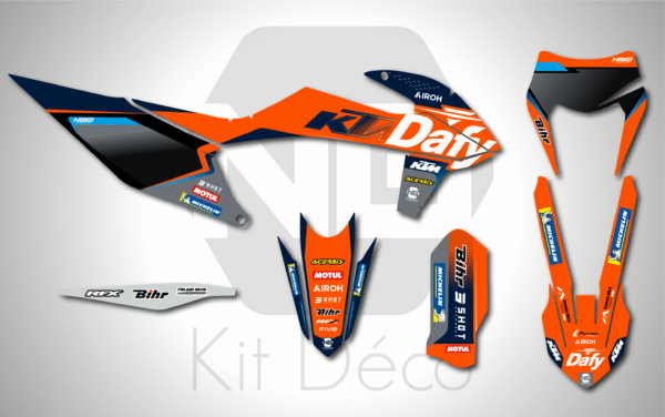 kit déco ktm 125 250 300 350 450 500 exc excf tpi xcw 2020 2021 2022 2023 enduro ng team dafy enduro 2025 decals stickers graphics autocollant adhesifs_Plan de travail 1