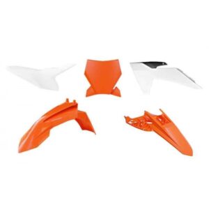 kit plastique complet rtech ktm 50 sx 2024 2025 motocross orange blanc