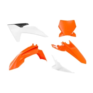 kit plastique complet rtech ktm 65 sx 2024 2025 motocross orange blanc