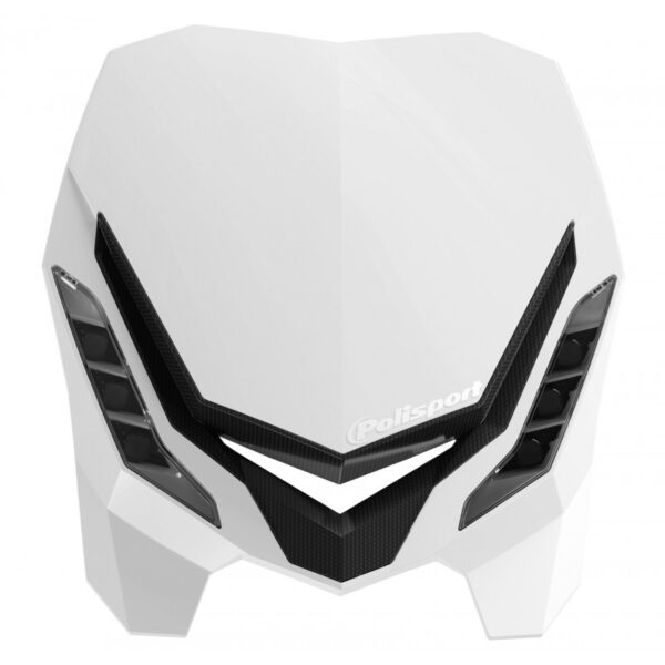 plastique polisport plaque phare enduro e blaze blanc