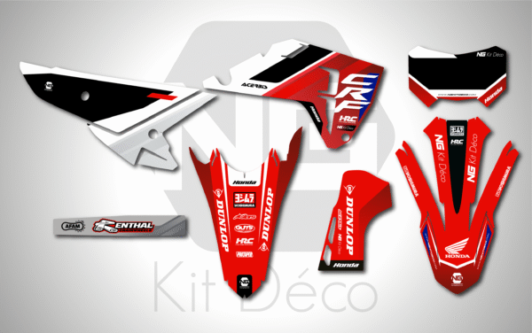 kit déco 250 300 400 450 crf rx honda red moto enduro 2025 2026 ng anaheim séries mx decals stickers graphics autocollant adhésifs_Plan de travail 1
