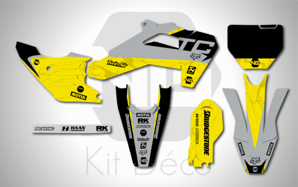 kit déco 85 TC 2025 2026 husqvarna motocross ng marble series mx decals graphics stickers autocollant adhesifs_Plan de travail 1