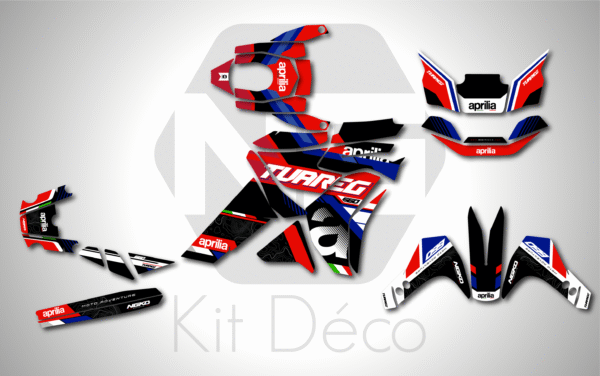 kit déco aprilia 660 touareg 2022 2023 2024 2025 2026 trail enduro ng race séries decals stickers graphics autocollant adhésifs_Plan de travail 1