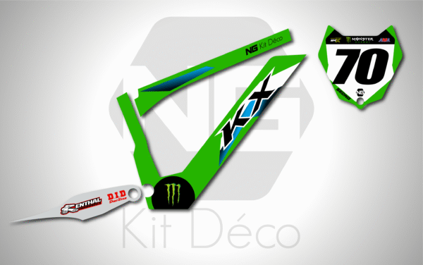 kit déco draisienne sedna sx 18 ng decals kawasaki kxf factory réplica mx decals graphics autocollant adhésifs_Plan de travail 1