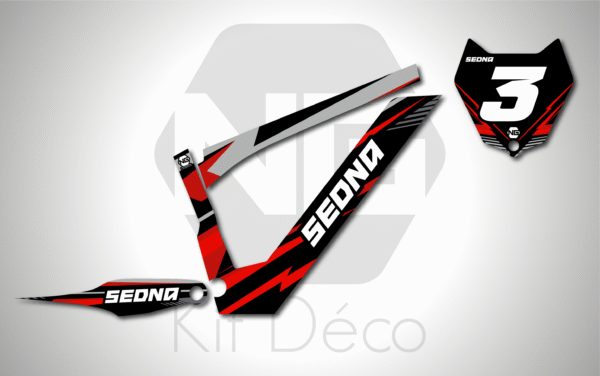 kit déco draisienne sedna sx 18 ng decals thunder series rouge mx decals graphics autocollant adhésifs_Plan de travail 1