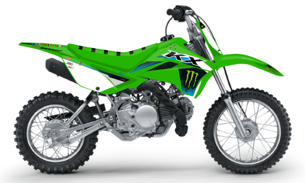 kit déco 110 klx 2010 2026 kawasaki ng factory 2025 motocross decals stickers graphics autocollant adhésifs visuel