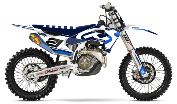 kit déco 125 150 250 300 350 450 TC fc 2026 2027 husqvarna ng origine originality 2026 bleu motocross graphics mx decals autocollant adhesifs visuel