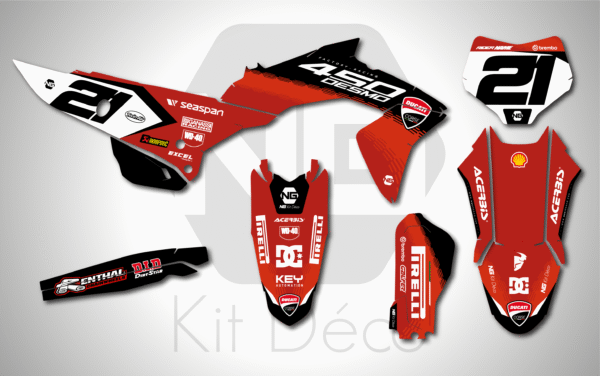 kit déco ducati 450 desmo 2025 2026 ng origine originality séries motocross graphics autocollant decals stickers