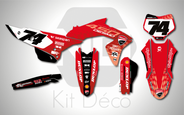 kit déco ducati 450 desmo 2025 2026 ng race series séries motocross graphics autocollant decals stickers