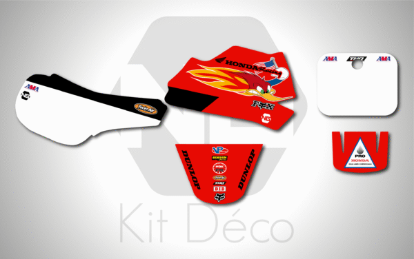 kit déco honda 50 qr motocross ng kent1 woody séries mx decals stickers graphics autocollant adhesifs