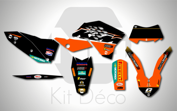 kit déco ktm 125 250 300 350 450 500 exc excf tpi 2008 2009 2010 2011 enduro ng vdl motorsport 2024 decals stickers graphics autocollant adhesifs