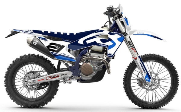 kit déco 125 250 300 350 450 501 te fe husqvarna 2026 2027 enduro ng origine originality 2026 bleu decals stickers graphics autocollant adhesifs visuel