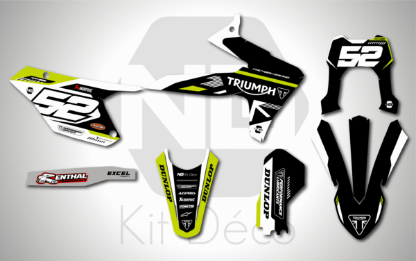 kit déco triumph tfe 250 450 e 2025 2026 2027 enduro ng mx race series decals graphics stickers autocollant adhesifs visuel