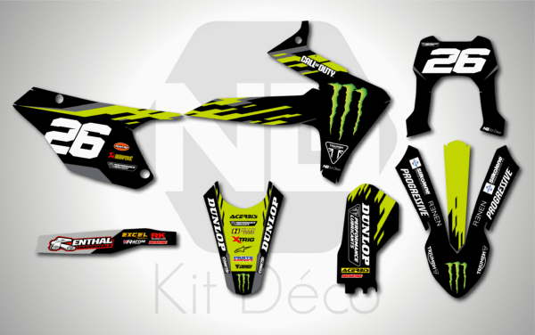 kit déco triumph tfe 250 450 e 2025 2026 enduro ng mx factory series decals graphics stickers autocollant adhesifs