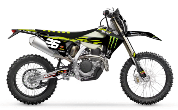 kit déco triumph tfe 250 450 e 2025 2026 enduro ng mx factory series decals graphics stickers autocollant adhesifs visuel
