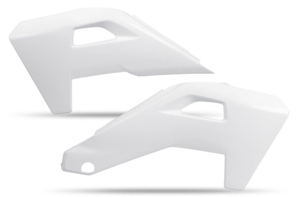 kit plastique husqvarna 125 250 300 350 450 501 te fe 2027 ouies de radiateur enduro ufo blanc
