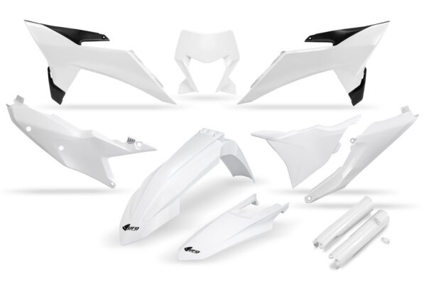 kit plastique ktm exc excf tpi xcw 125 200 250 300 350 450 500 2026 2027 kit complet ufo blanc