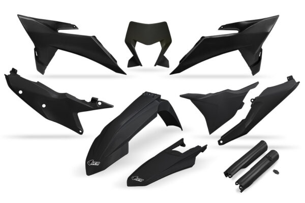 kit plastique ktm exc excf tpi xcw 125 200 250 300 350 450 500 2026 2027 kit complet ufo noir