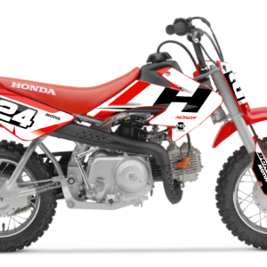 kit déco honda 50 crf pit bike ng motocross rod 2 séries blanc rouge noir mx decals stikcers graphics autocollant adhesifs visuel