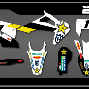 kit déco husqvarna 125 250 300 350 450 501 te fe 2020 2021 2022 2023 enduro bmt jarvis replica rockstar 2022 decals stickers graphics autocollant adhesifs