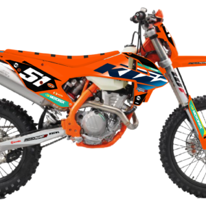 kit déco ktm 125 250 300 350 450 500 exc excf tpi xcw 2017 2018 2019 enduro ng mt81 team 2025 orange blanc bleu decals stickers graphics autocollant adhesifs visuel