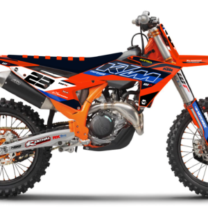 kit déco 125 250 350 450 sx sxf 2023 2024 ktm motocross ng decals bax séries orange bleu mx stickers graphics autocollant adhesifs visuel