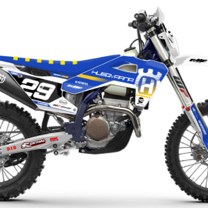 kit déco 125 250 300 350 450 501 te fe husqvarna 2026 2027 2028 enduro ng action séries bleu jaune blanc decals stickers graphics autocollant adhesifs visuel
