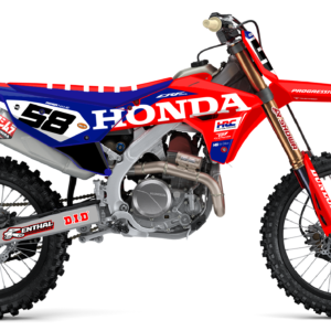 kit déco 250 450 crf 2027 2028 honda motocross ng factory hrc 2026 2 rougel bleu blanc mx decals graphics stickers autocollant adhesifs visuel
