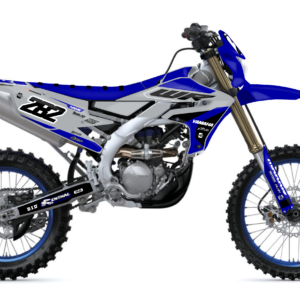 kit déco 250 450 wrf 2020 2021 2022 2023 2024 yamaha enduro ng bionic séries bleu gris decals stickers graphics autocollant adhesifs visuel