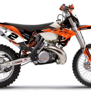 kit déco ktm 125 250 300 350 450 500 exc excf tpi xcw 2012 2013 enduro ng aon séries orange blanc noir decals stickers graphics autocollant adhesifs visuel