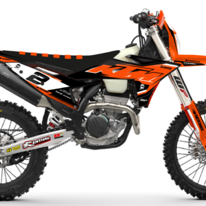 kit déco ktm 125 250 300 350 450 500 exc excf tpi xcw 2026 2027 2028 enduro ng aon séries orange noir blanc decals stickers graphics autocollant adhesifs visuel