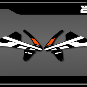 kit déco ouie de radiateur ktm 125 250 300 350 450 500 exc excf tpi xcw 2017 2018 2019 enduro bmt oem origine 2017 decals stickers graphics autocollant adhesifs