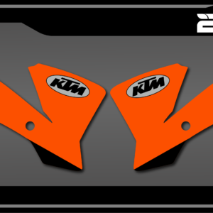 kit déco ouie de radiateur ktm 65 sx 2002 2003 2004 2005 2006 2007 2008 motocross bmt oem origine 2002 decals stickers graphics autocollant adhesifs