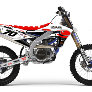kit déco yamaha 250 450 yzf 2018 2019 2020 2021 2022 2023 motocross ng 70th anniversary blanc rouge mx decals stickers graphics autocollant adhesifs visuel